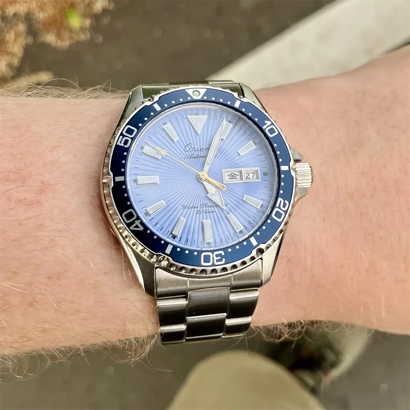 Orient Kamasu 75th Anniversary Sky Blue Dial Men's Watch- RA-AA0823L